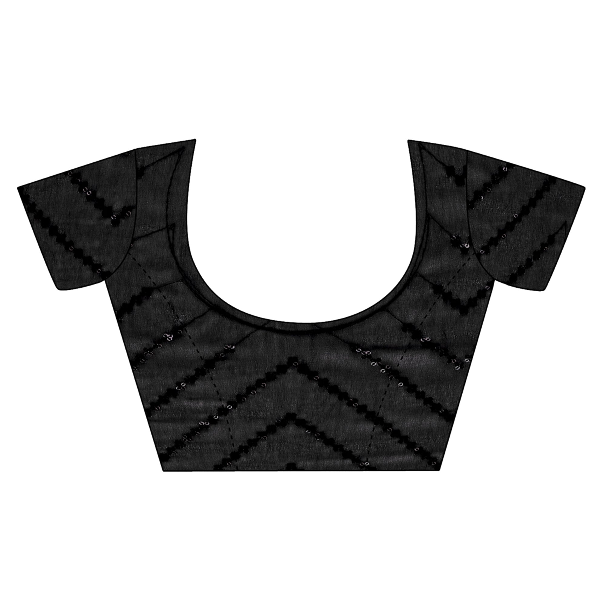 Black Sequin Embroidered Georgette Saree