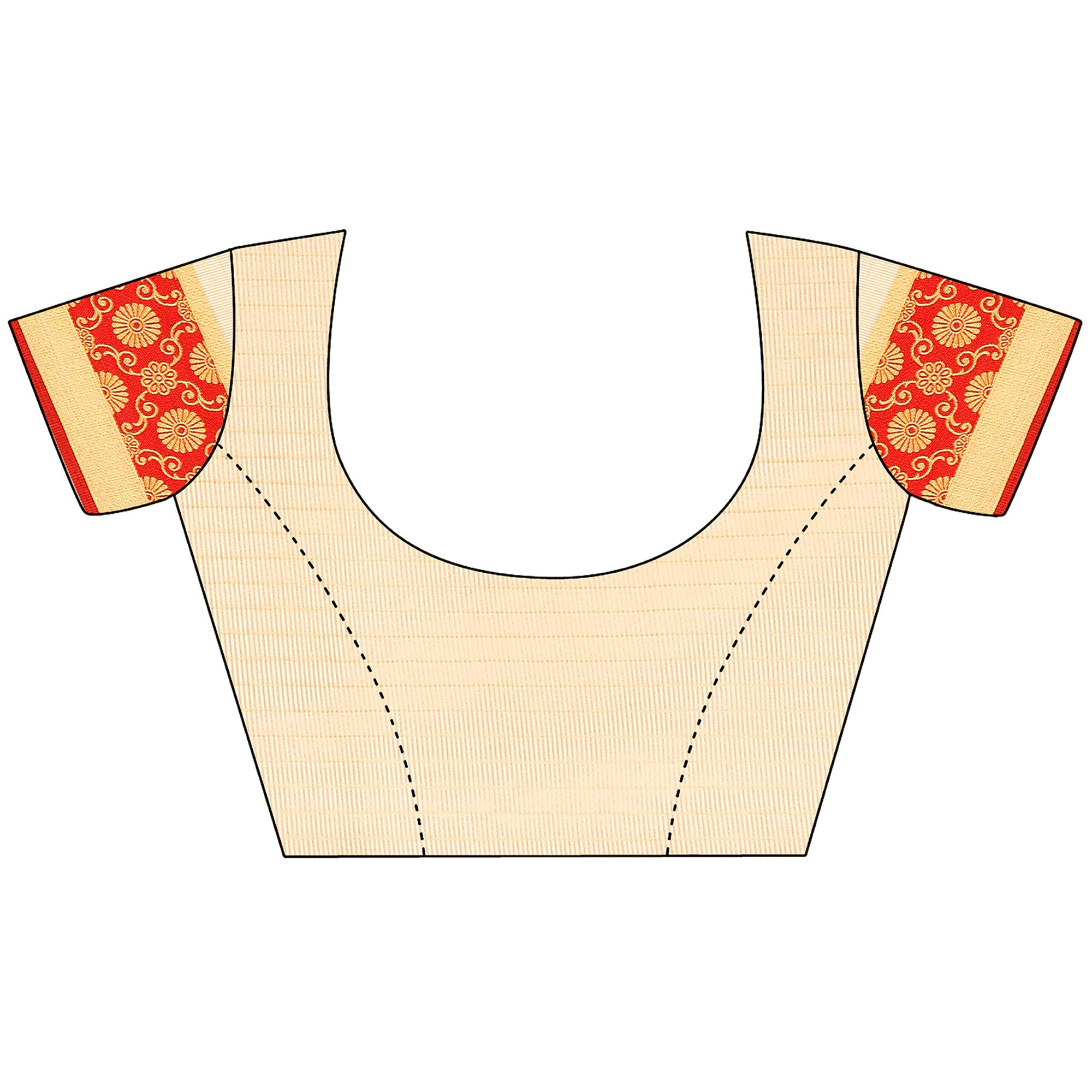 Beige Zari Woven Cotton Silk Saree