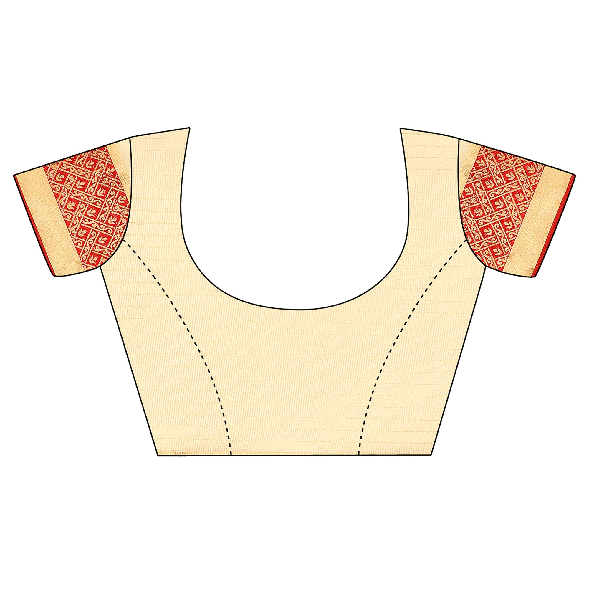 Beige Zari Woven Cotton Silk Saree