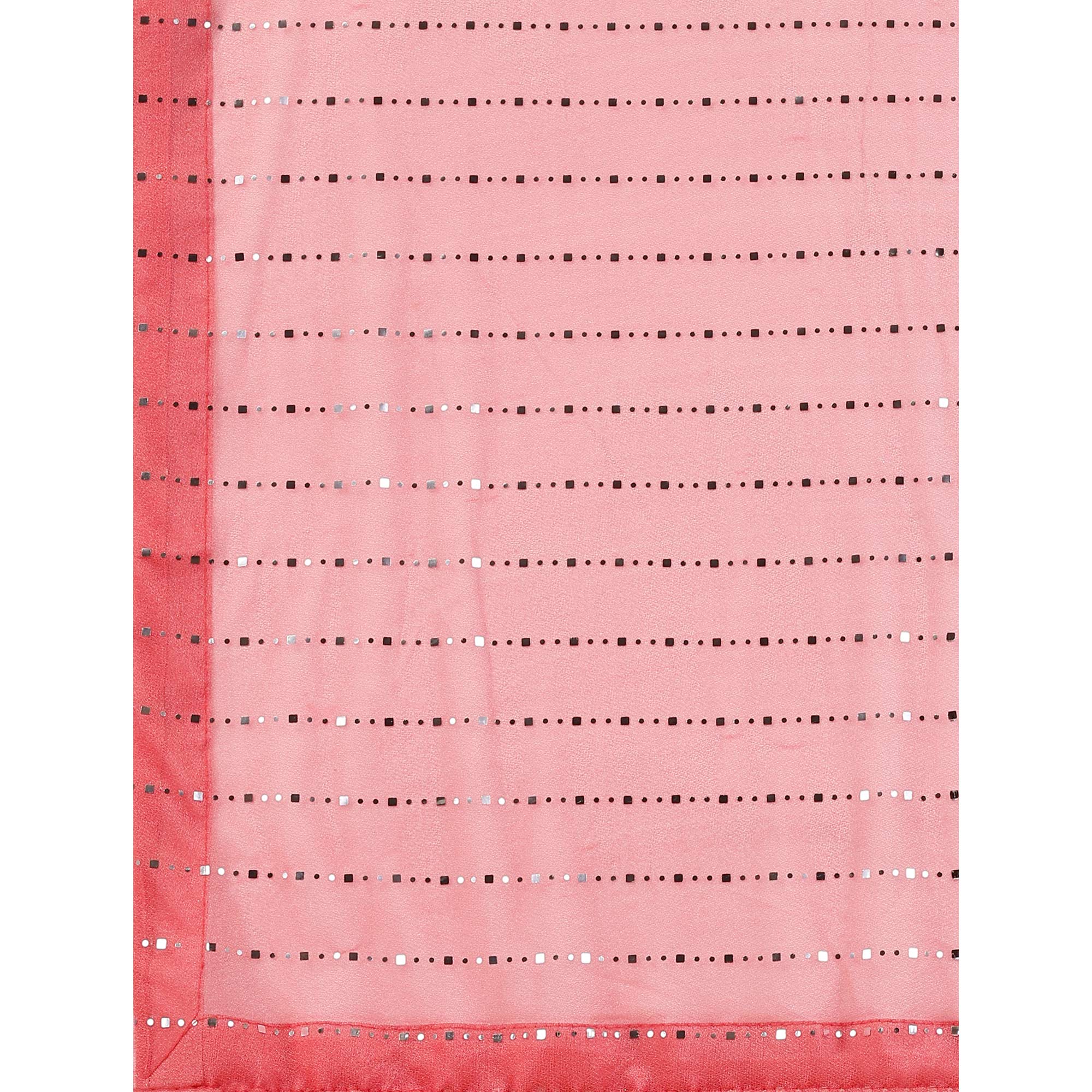Pink Tikki Work Lycra Saree With Embroidered Border