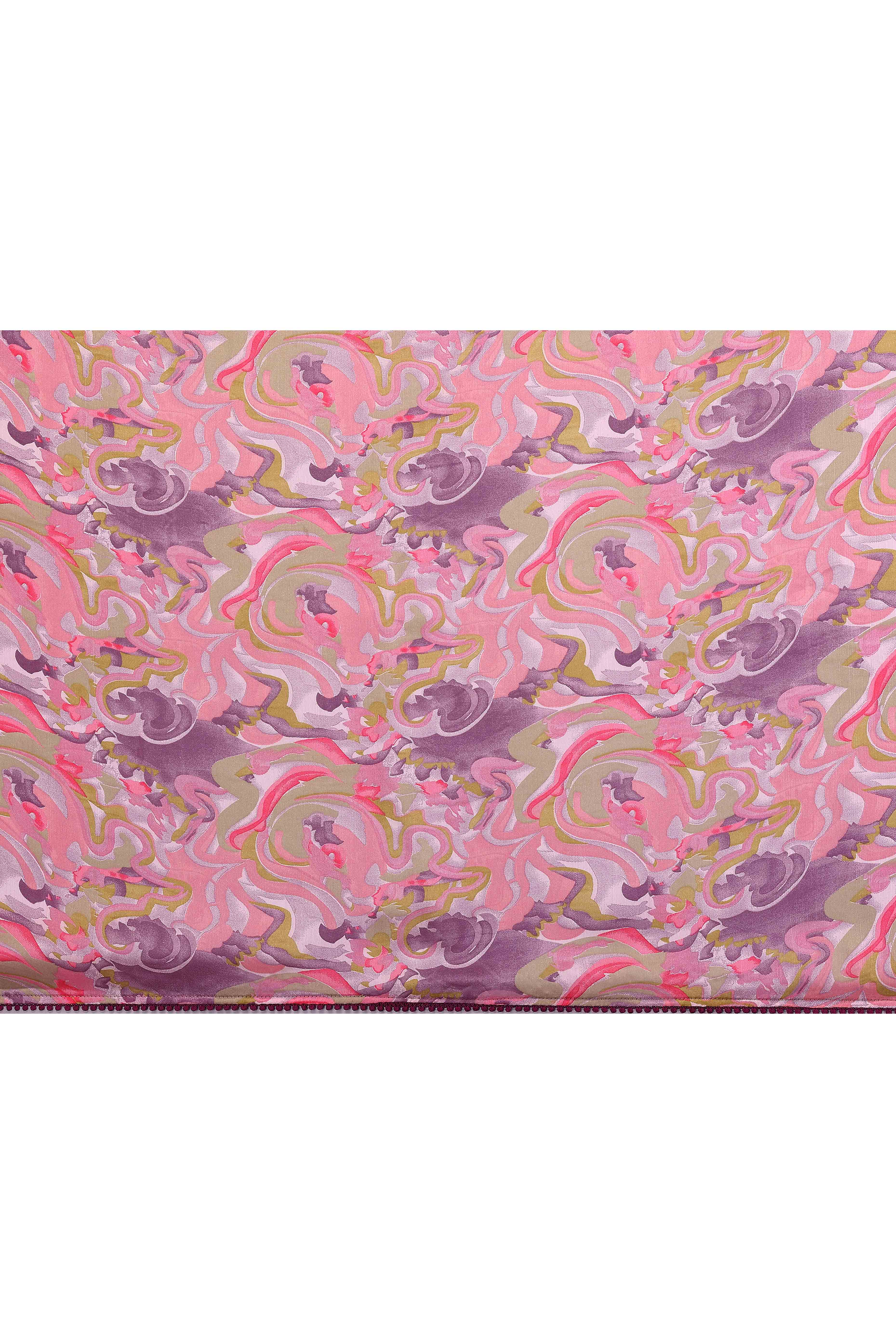 Pink Chiffon Ready To Wear Saree with Delicate Floral Embroidery for Elegant Occasions