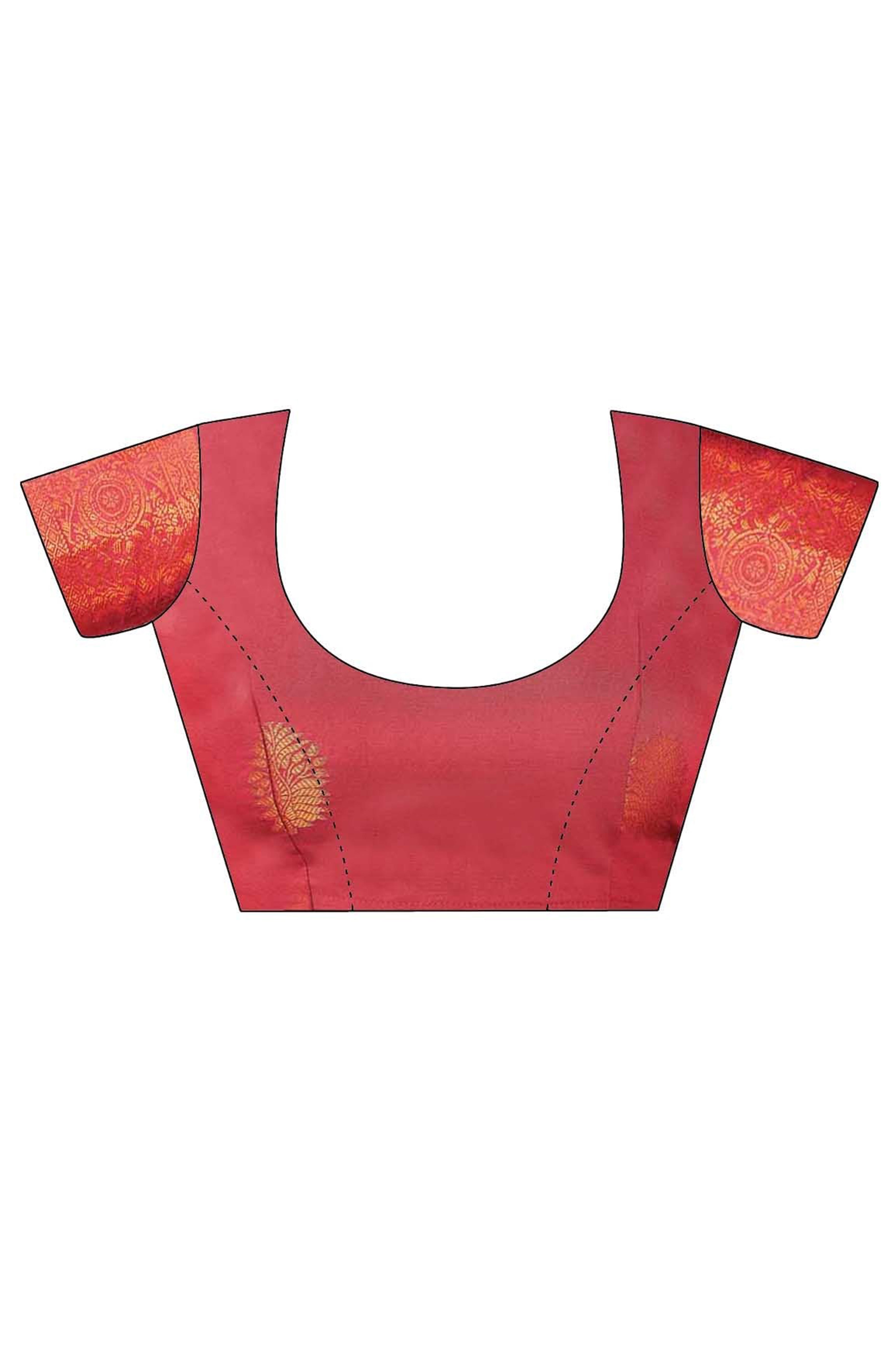 Rama Green Silk Blend Saree Adorned With Zari Woven Floral & Paisley Design