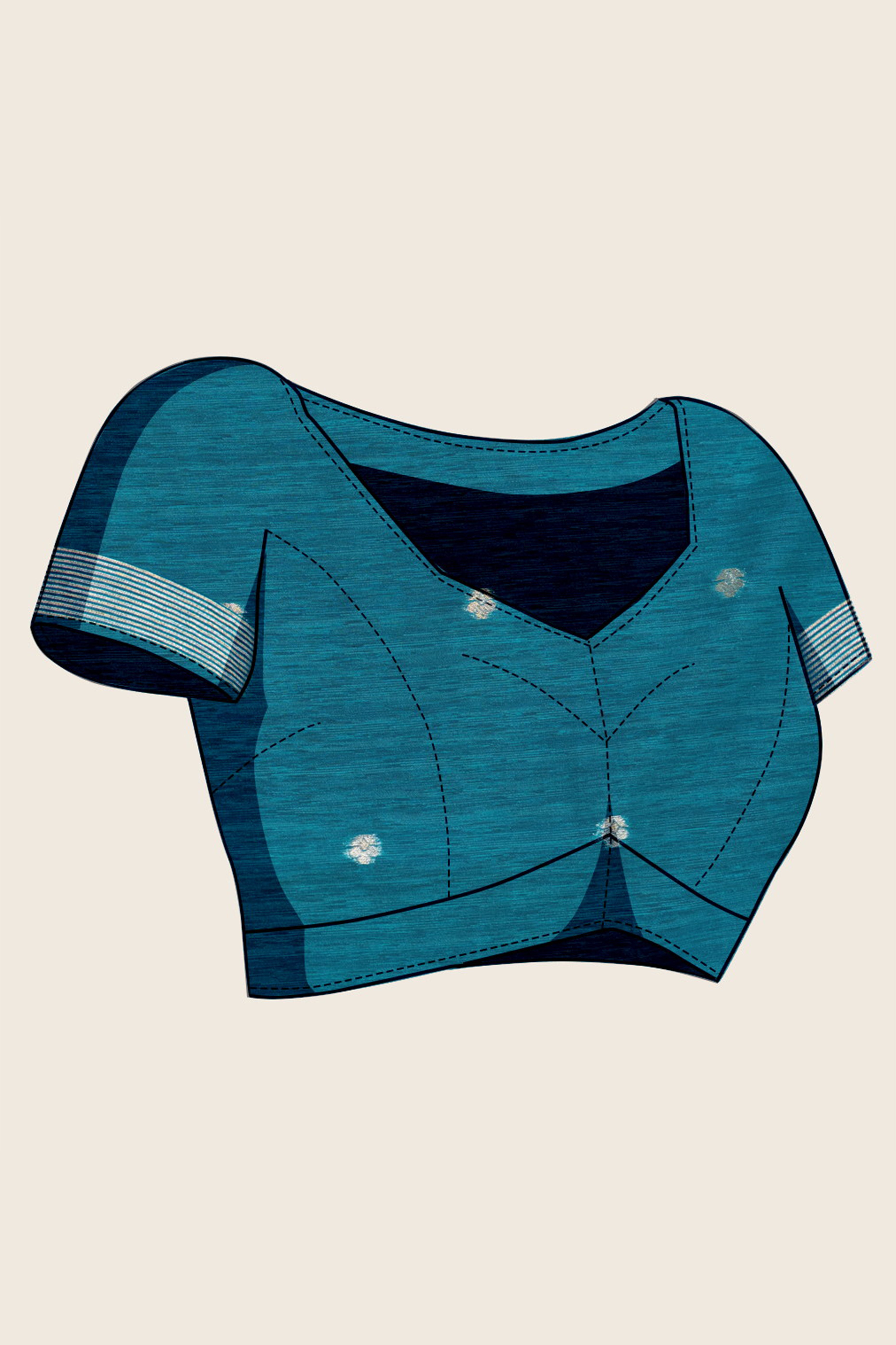 Teal Heritage Munga Art Silk Saree Highlighted with Fine Zari Weaving