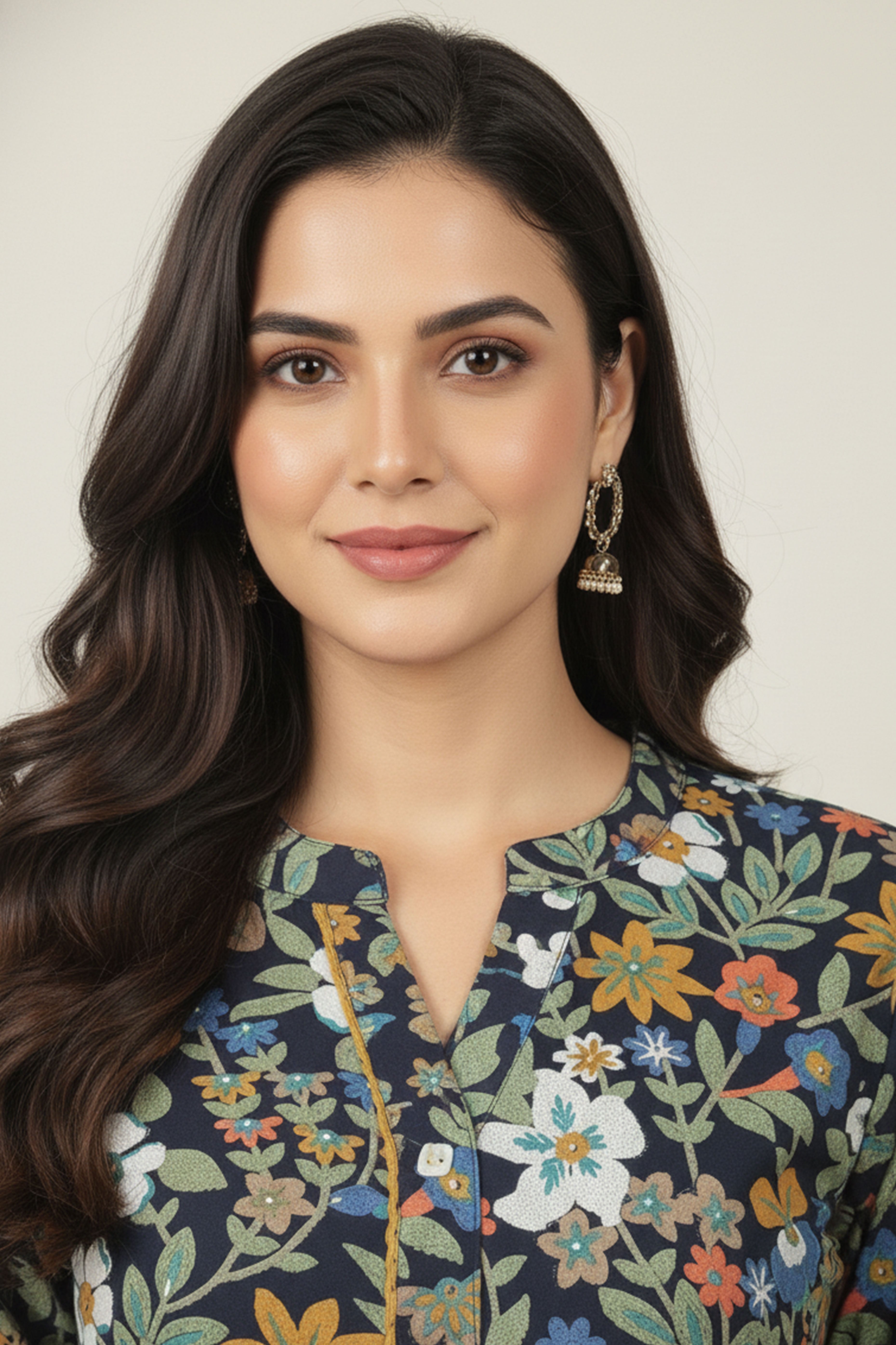 Blue Floral Printed Rayon Kurti Offering a Blend of Comfort and Ethnic Style