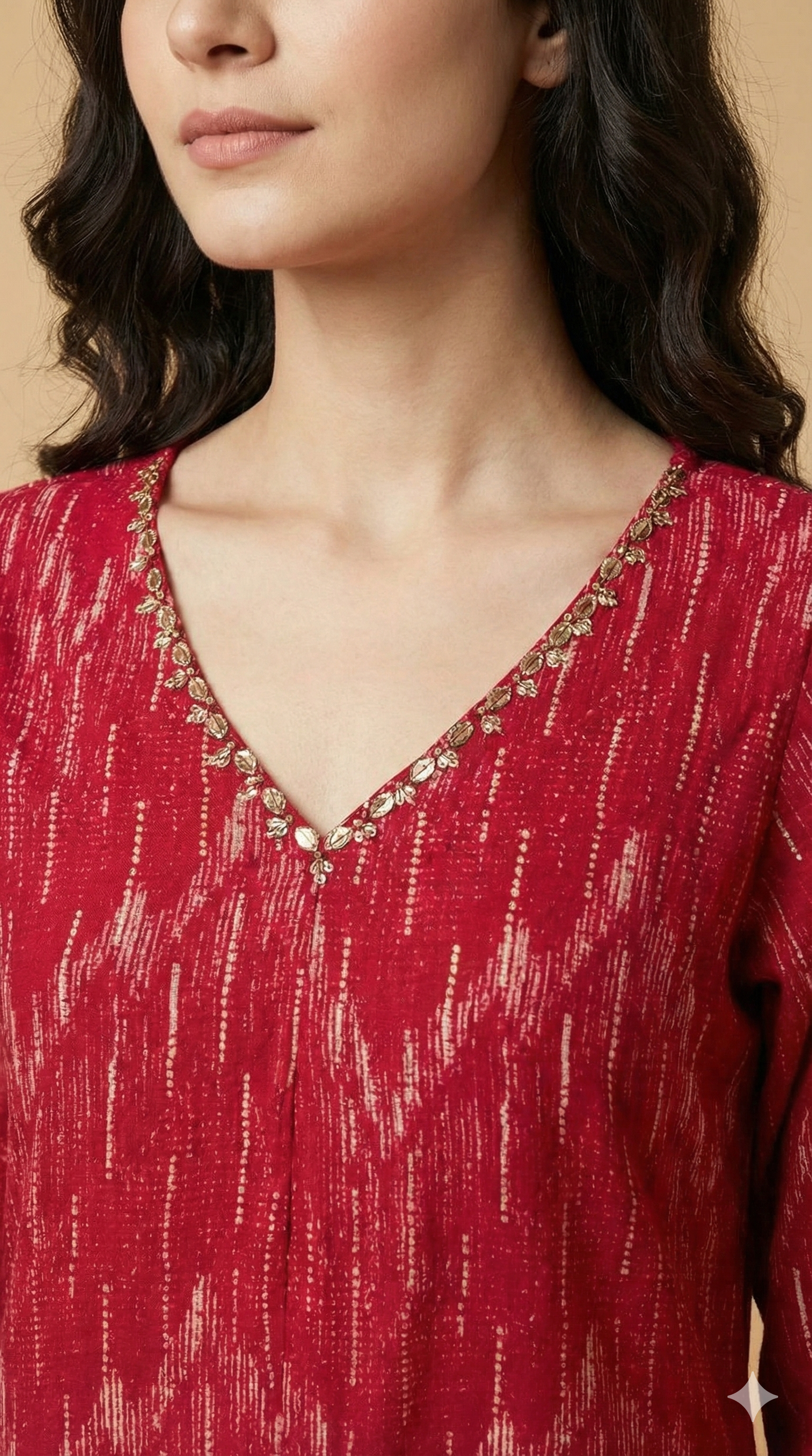 Pink Rayon Straight-Cut Co-Ord Set Featuring Elegant Ikkat Prints