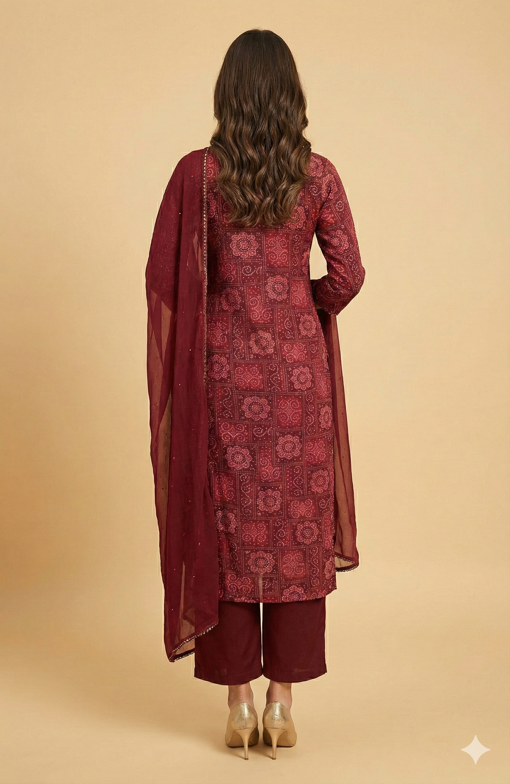 Pink Traditional Bandhani Print Rayon Straight-Cut Salwar Suit with Graceful Appeal