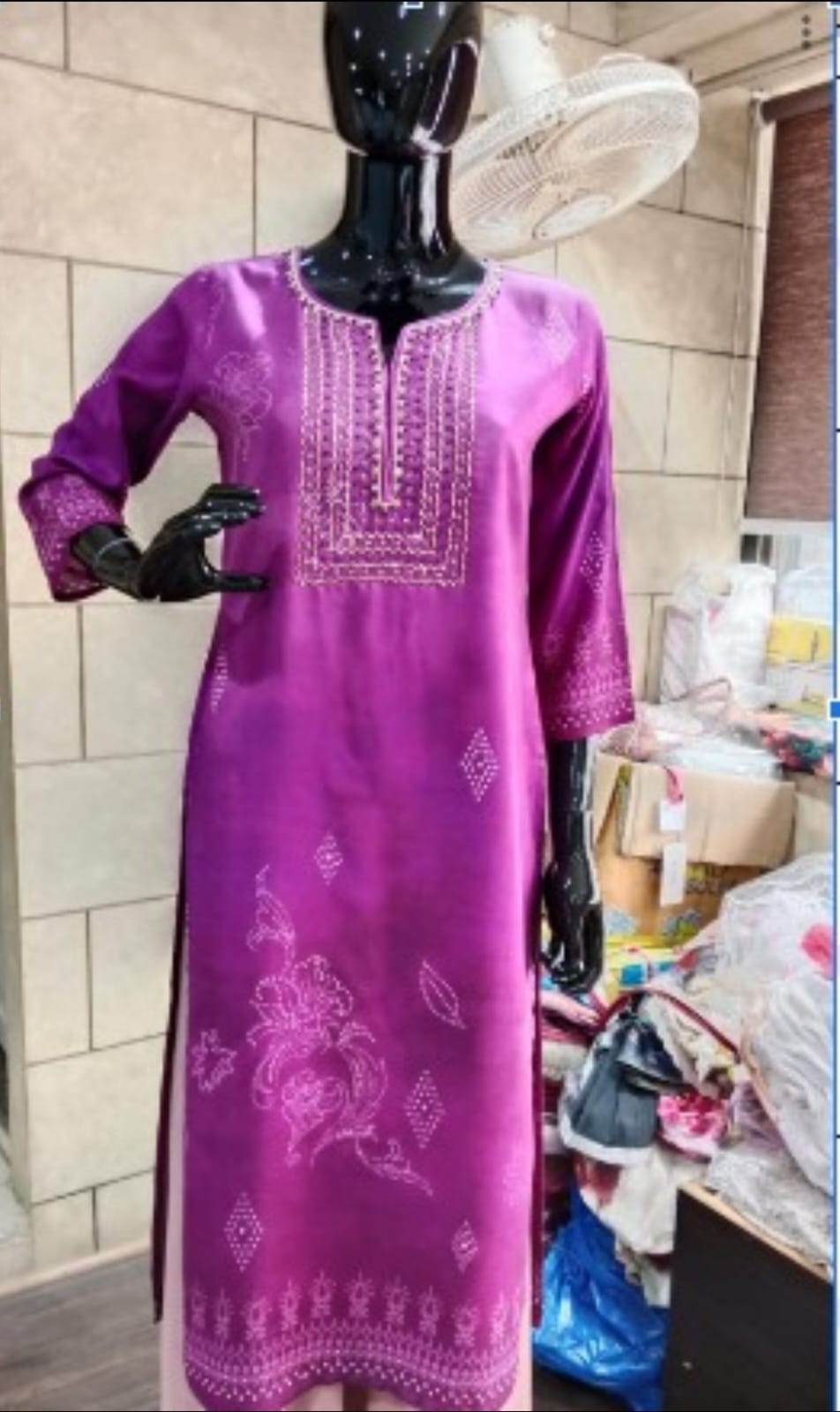 Purple Floral Digital Printed Muslin Straigth Salwar Suit