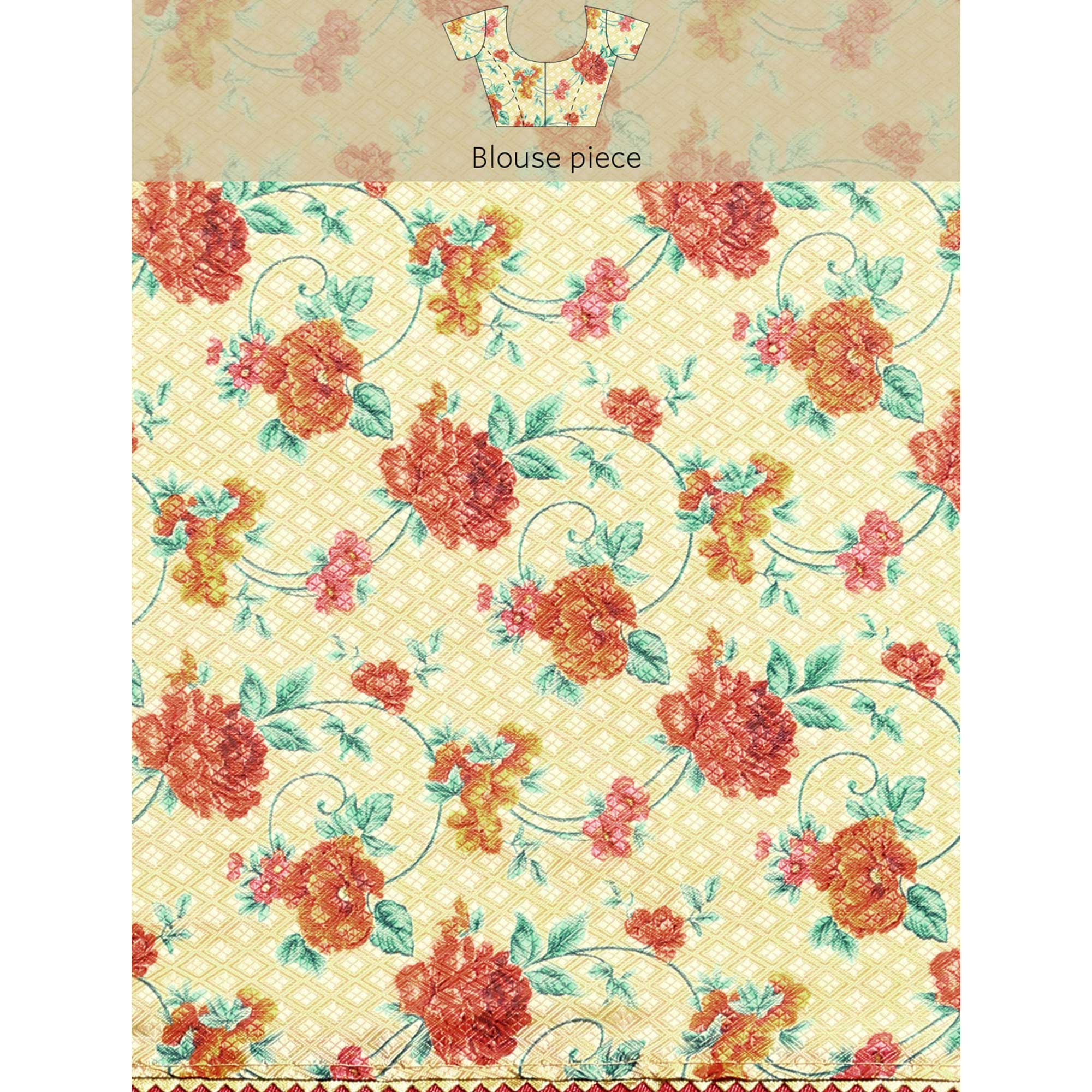 Rama Blue Embroidered Chiffon Saree