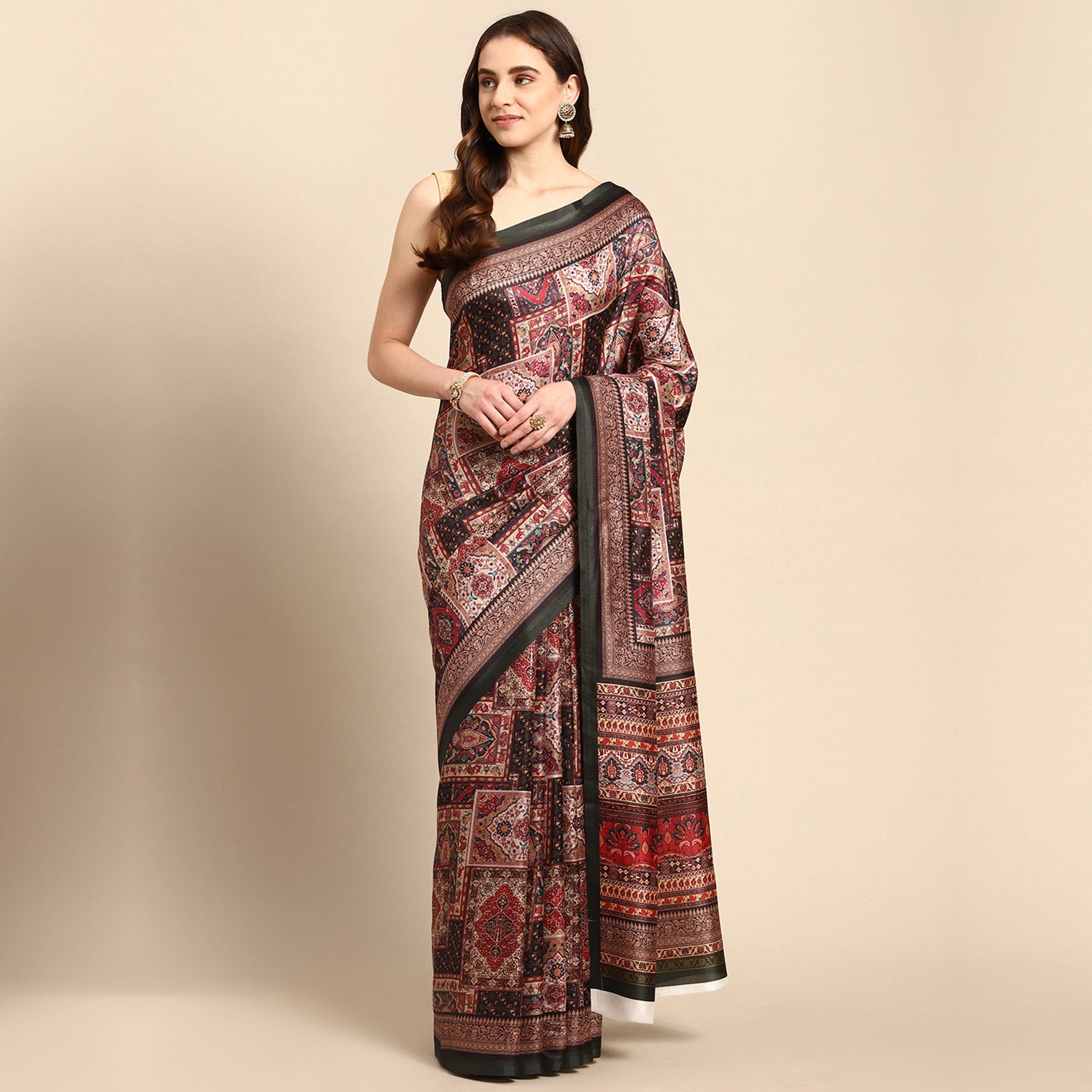 Wedding Wear Pashmina Silk Saree main image 1