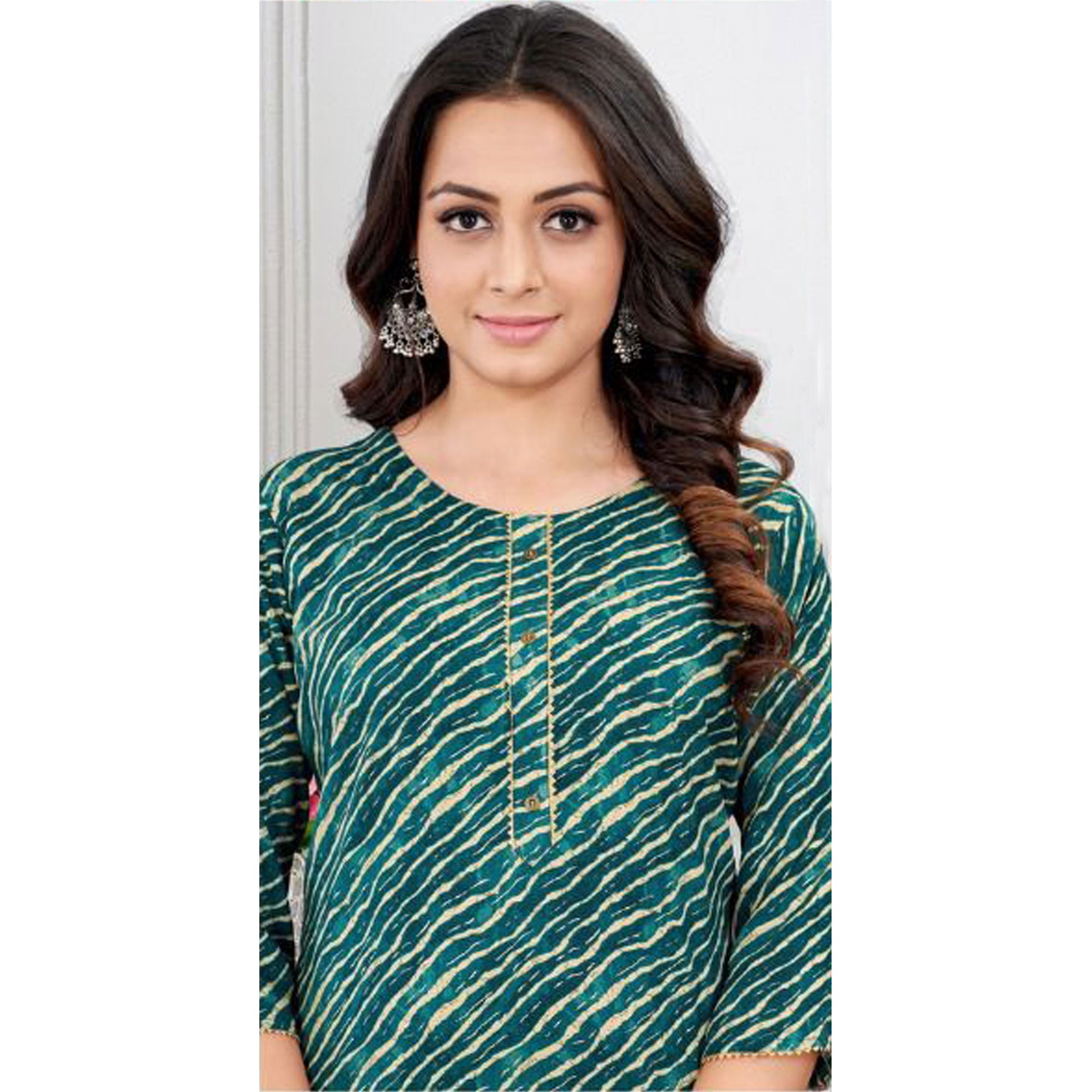 Morpich Foil Printed Rayon Kurti