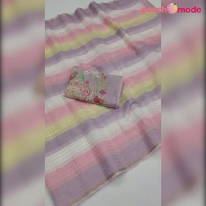 Purple Weaving Chanderi Saree