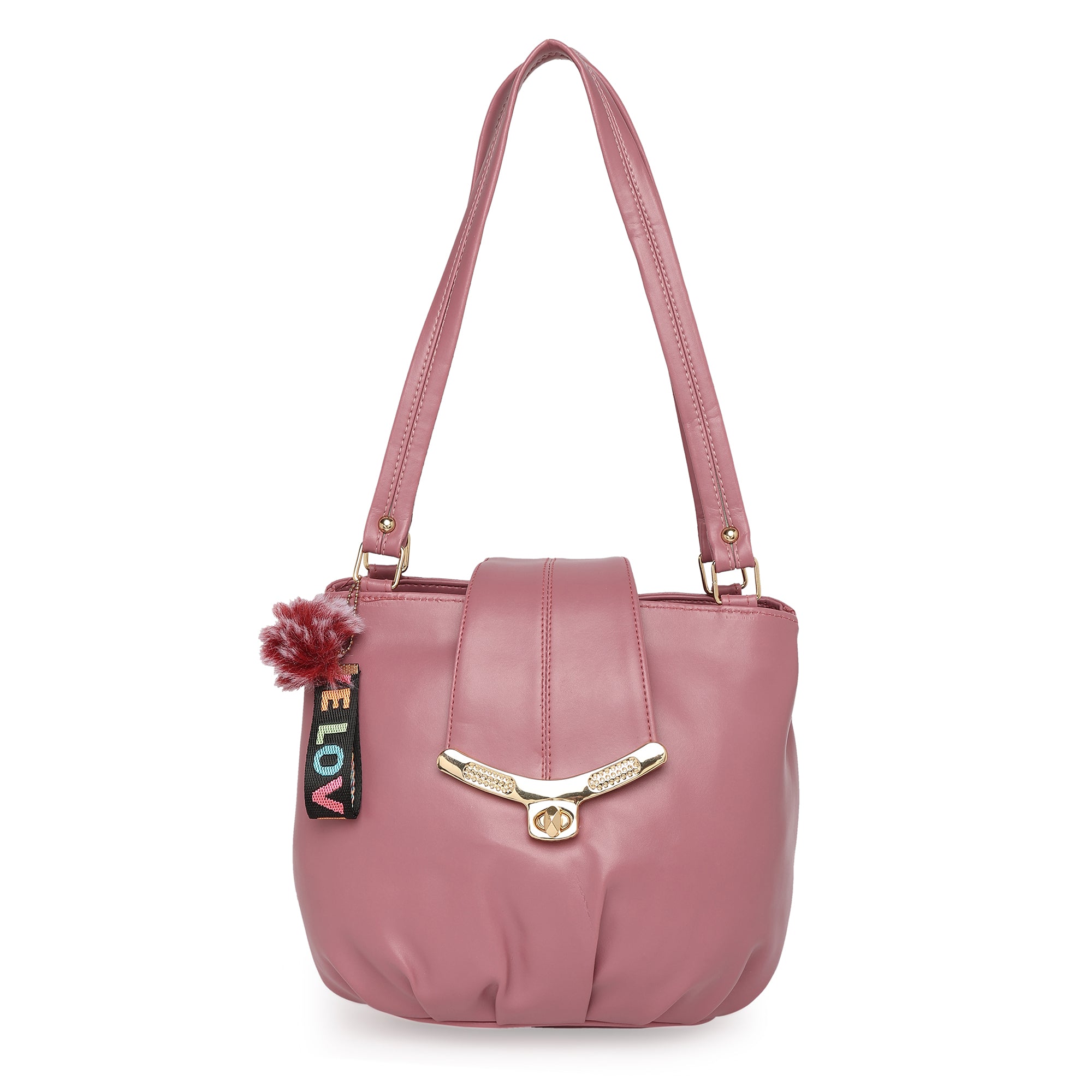 Vegan leather handbag Samara Pink in Vegan leather - 34676320