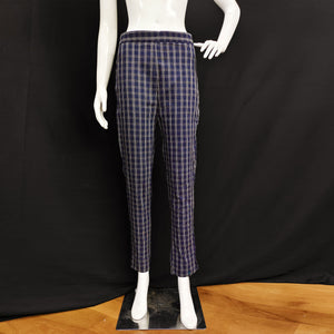 Blue Checks Printed Pure Cotton Pant