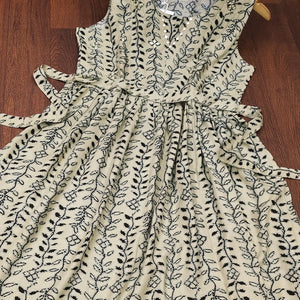 Offwhite Floral Printed Rayon Gown