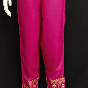 Pink Printed Rayon Pant