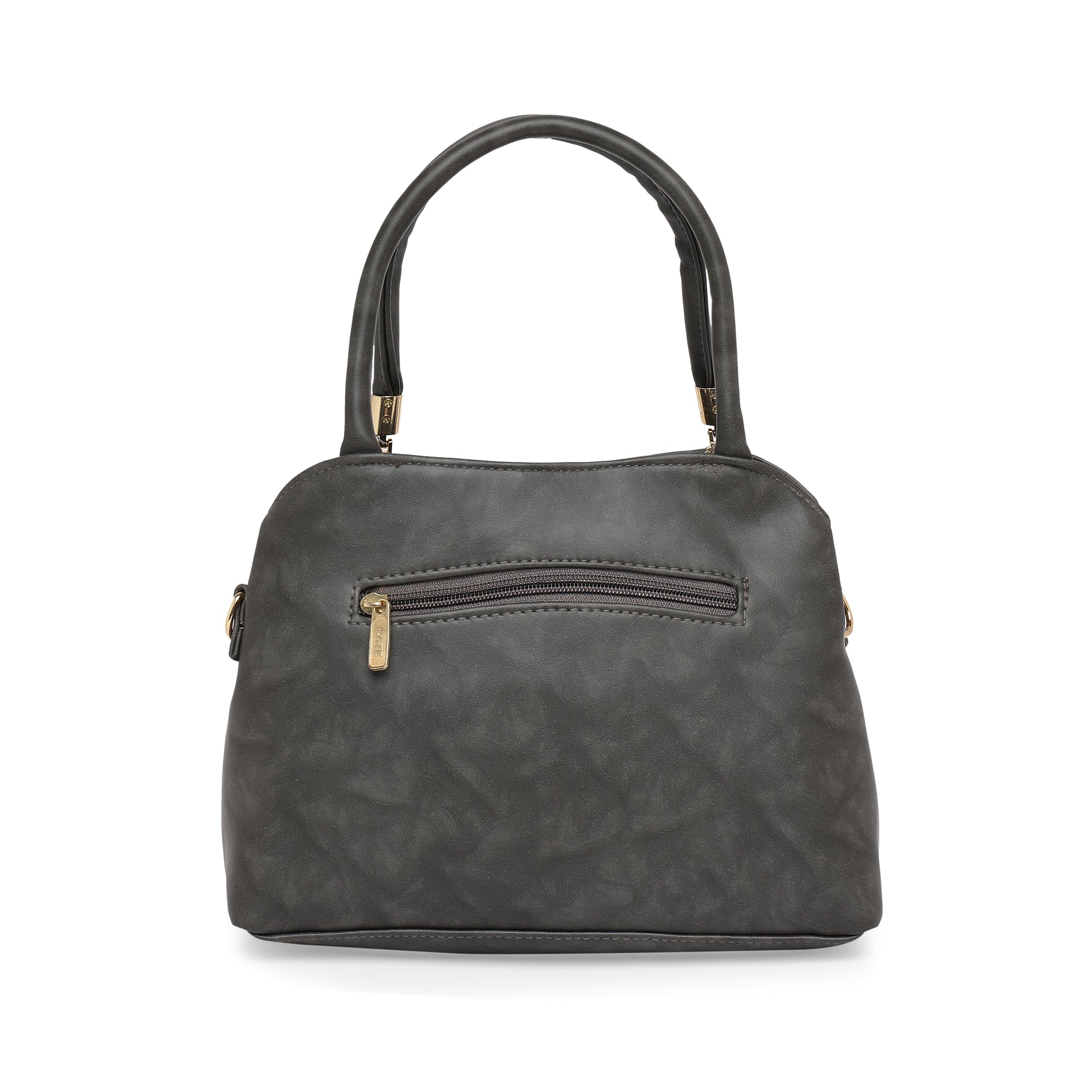 Black Women Vegan Leather Handbag With Belt