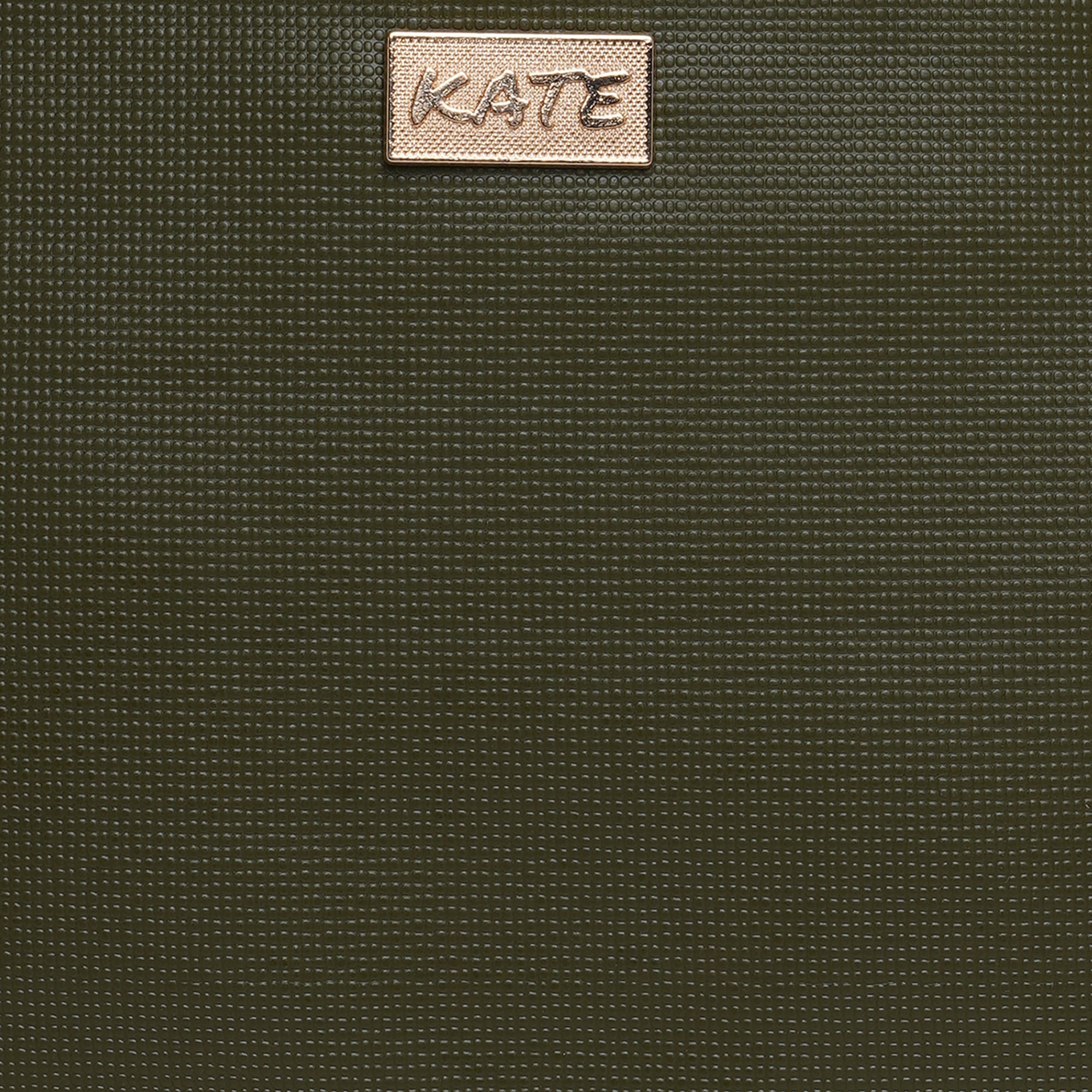 Green Women Vegan Leather Handbag With Belt