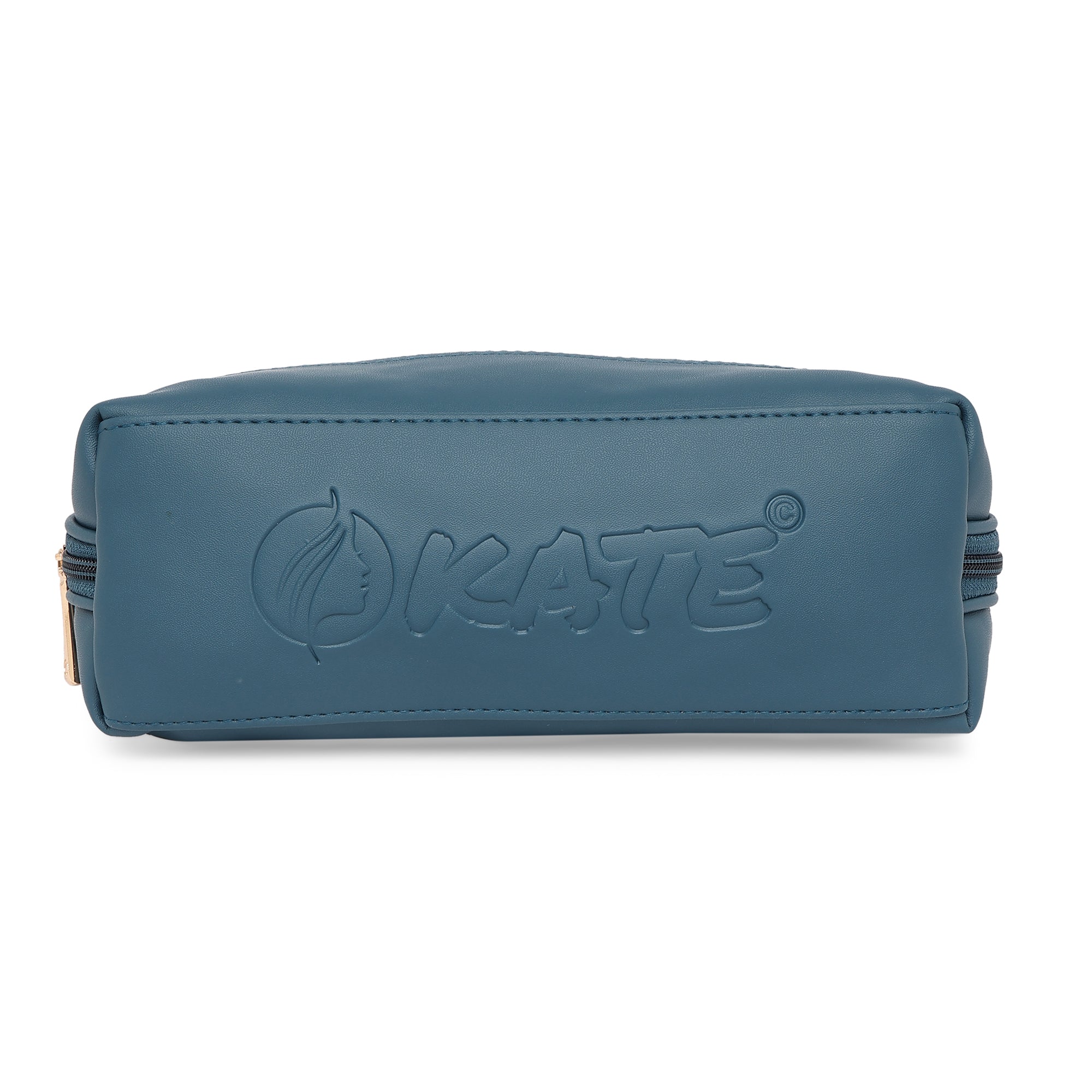 Teal Blue Women Vegan Leather Handbag With Belt