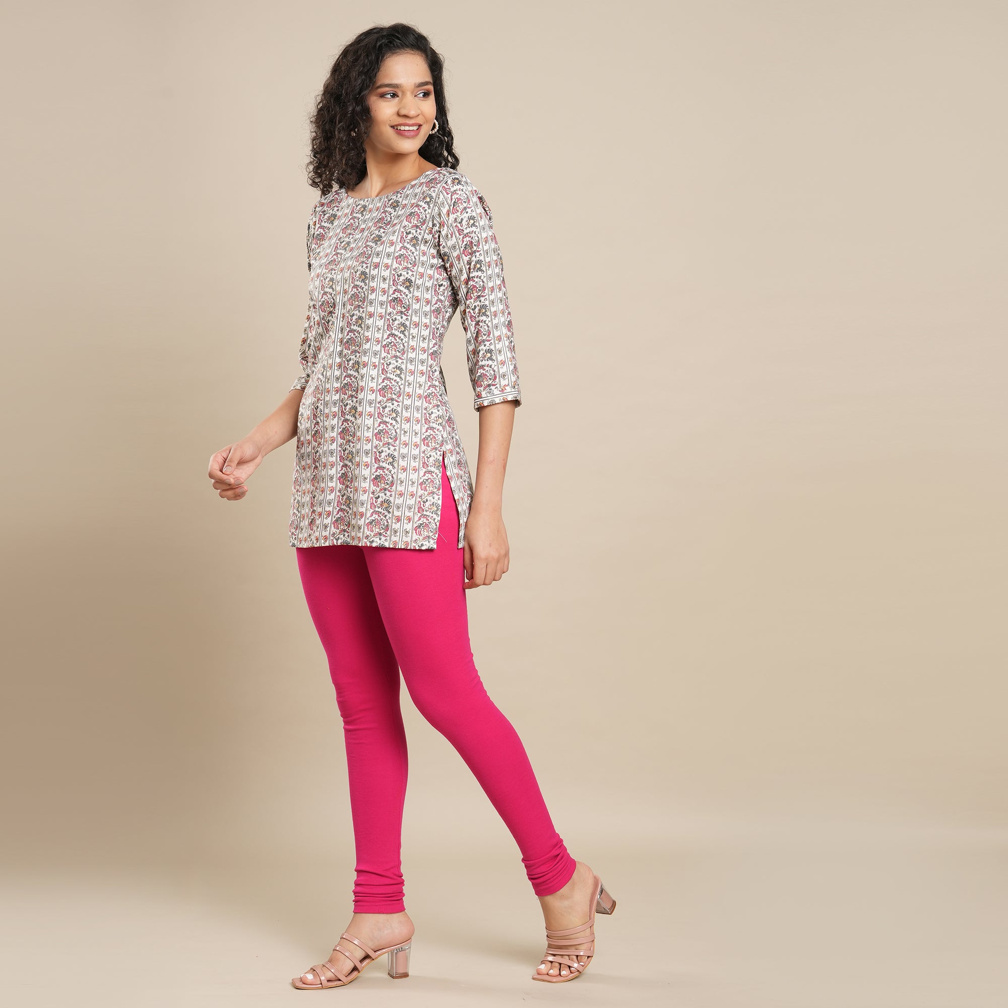 Grey Floral Foil Printed Rayon Top