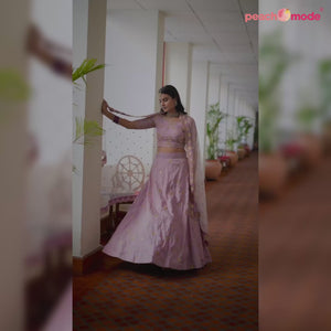Light Purple Sequins Embroidered Art Silk Lehenga Choli