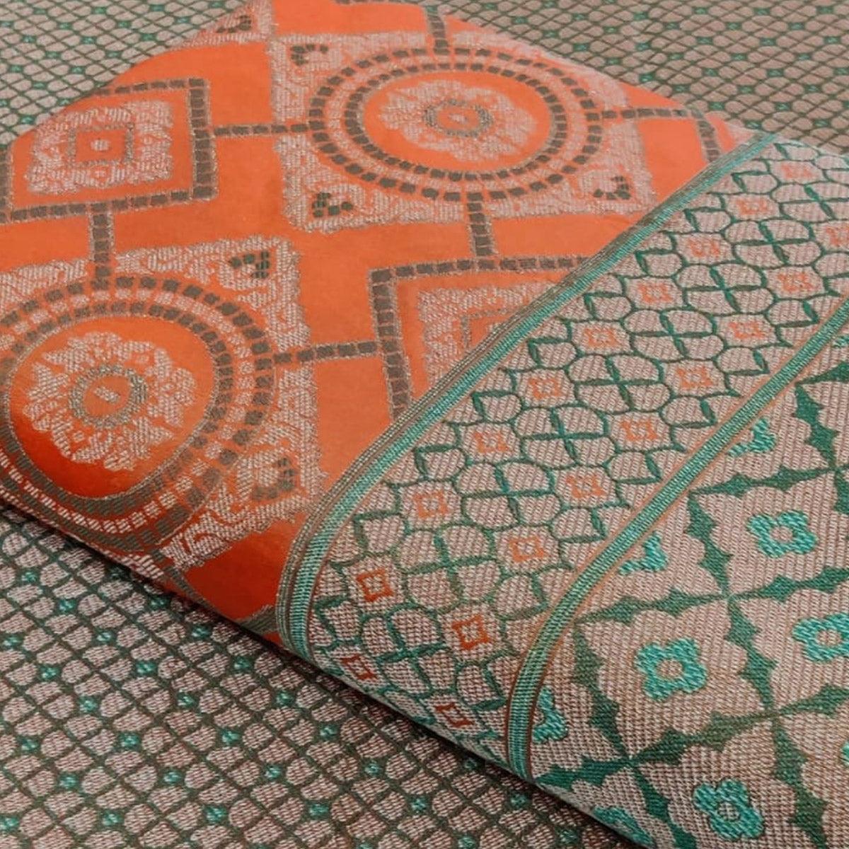Adorning Orange Colored Festive Wear Woven Patola Silk Saree - Peachmode