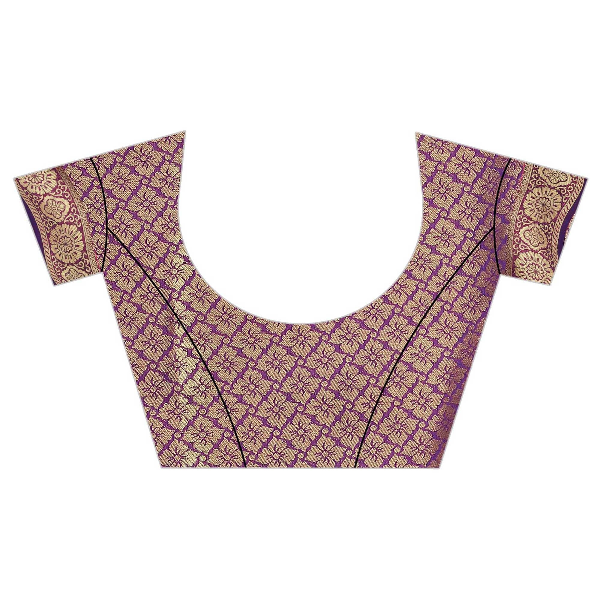 Adorning Pink Colored Festive Wear Woven Art Silk Saree - Peachmode