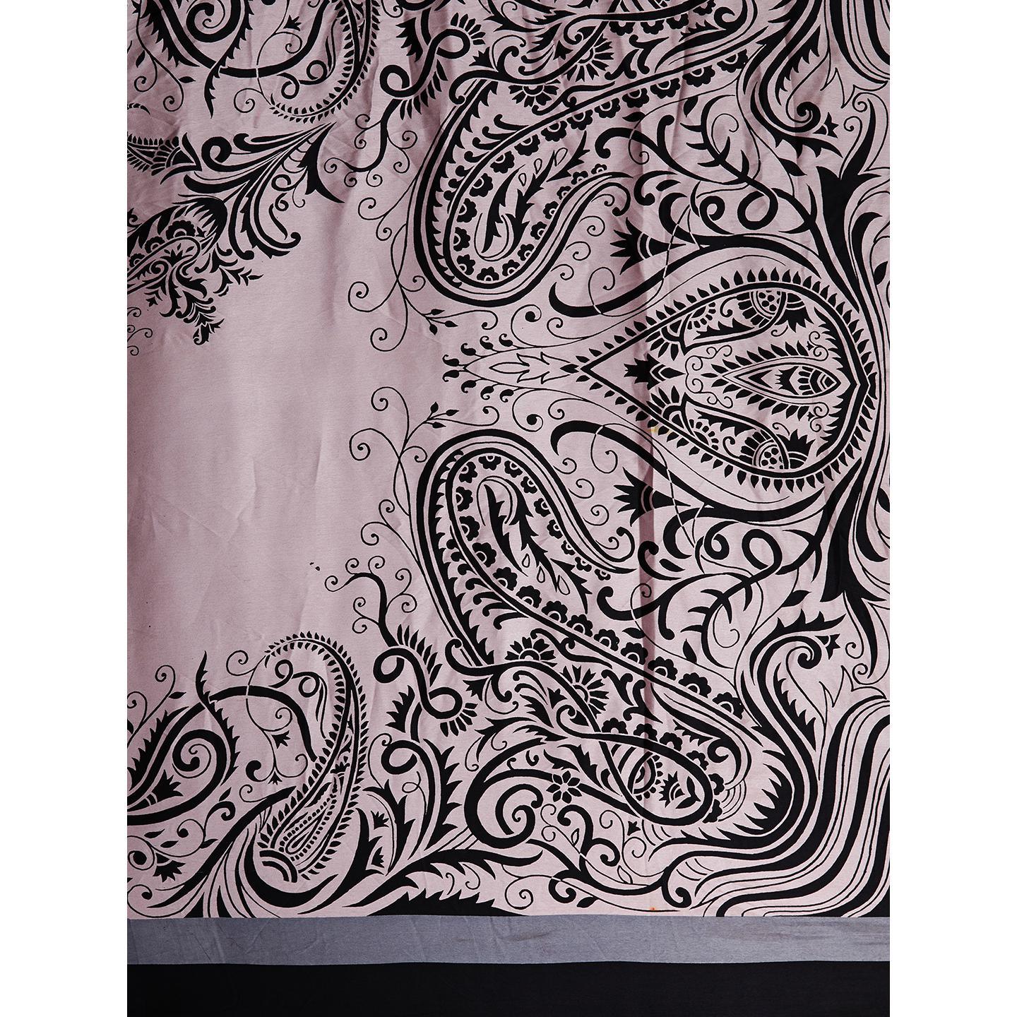 Alluring Pink Colored Festive Wear Printed Crepe Saree - Peachmode