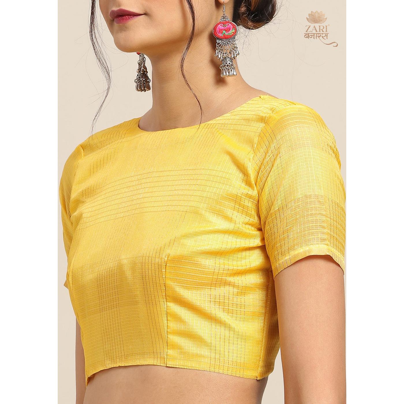 Amazing Cream Colored Casual Wear Floral Printed Linen Saree - Peachmode