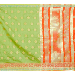 Attractive Light Green Colored Festive Wear Woven Art Silk Saree - Peachmode