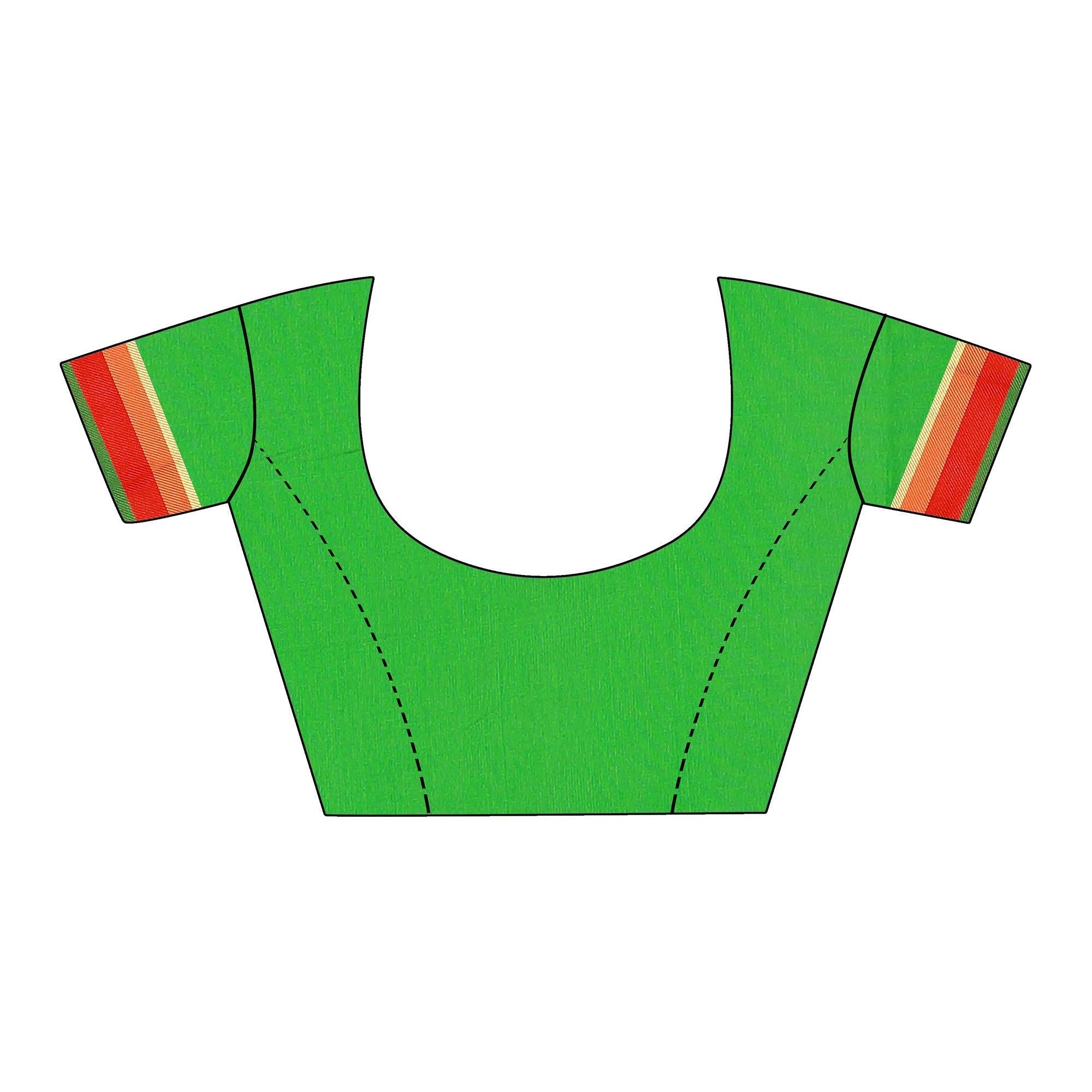 Attractive Orange Colored Festive Wear Woven Silk Saree - Peachmode