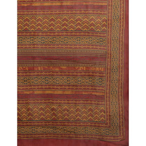 Beige Casual Wear Printed Art Silk Saree - Peachmode