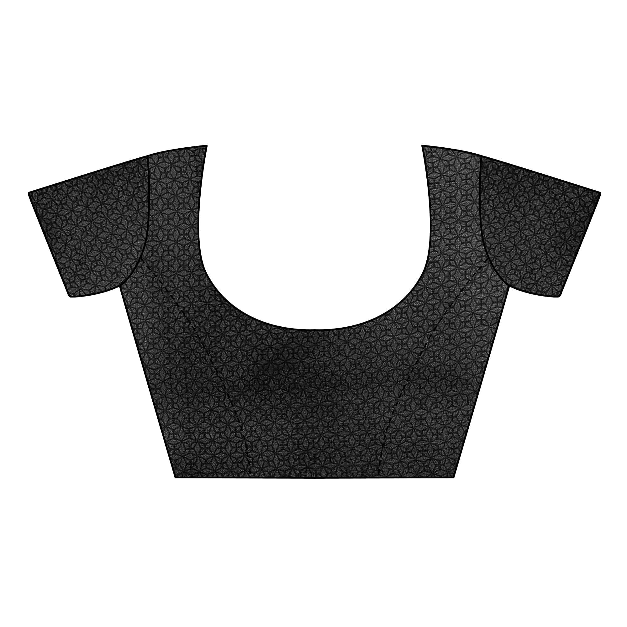 Black Colored Festive Wear Jute Saree - Peachmode