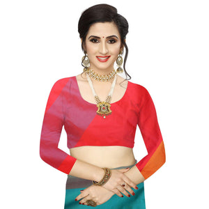 Blissful Green Colored Festive Wear Woven Sana Silk Saree - Peachmode