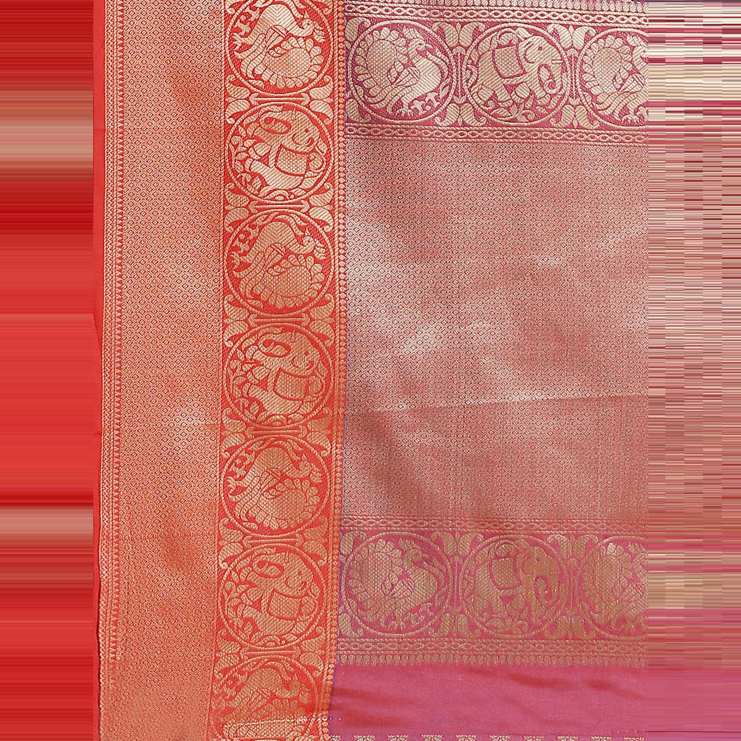 Blissta Festive Wear Navy Blue Woven Design Banarasi Silk Saree - Peachmode