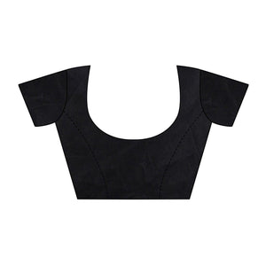 Blooming Blue Colored Casual Wear Floral Printed Art Silk Saree - Peachmode