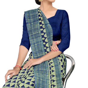 Blooming Light Green Colored Casual Wear Printed Georgette Saree - Peachmode
