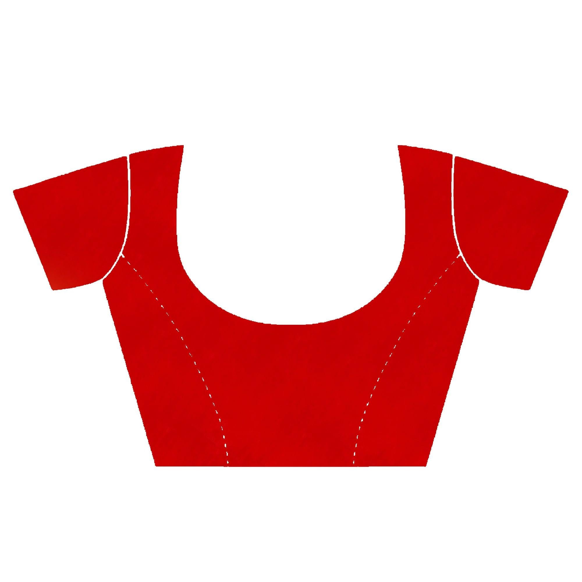 Blue Casual Wear Printed Georgette Saree - Peachmode