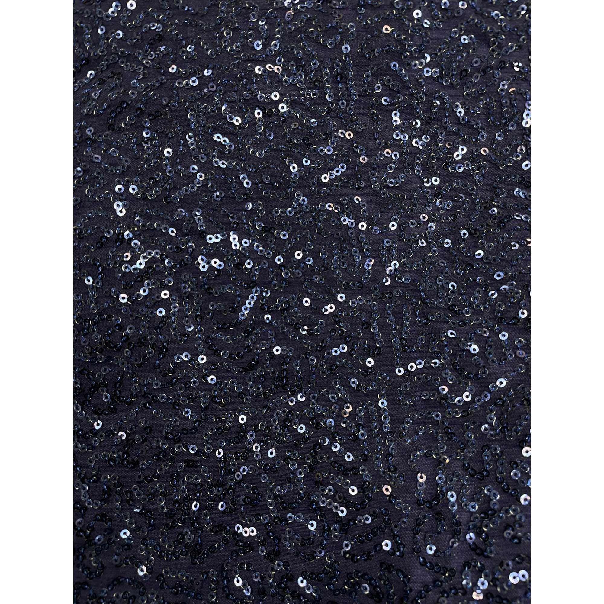 Blue Festive Wear Embellished Georgette Saree - Peachmode