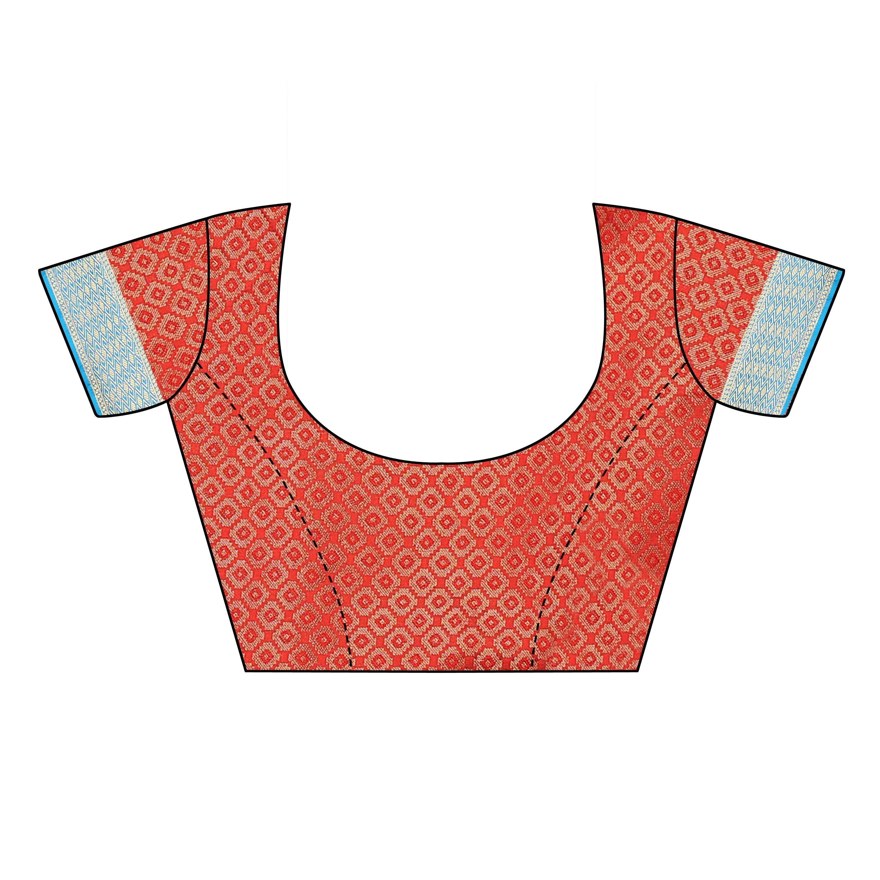 Blue Festive Wear Woven Patola Heavy Silk Saree - Peachmode