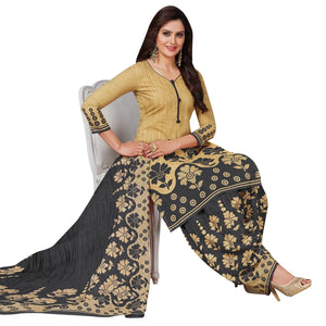 Casual Wear Printed Crepe Dress Material - Pack Of 3 - Peachmode