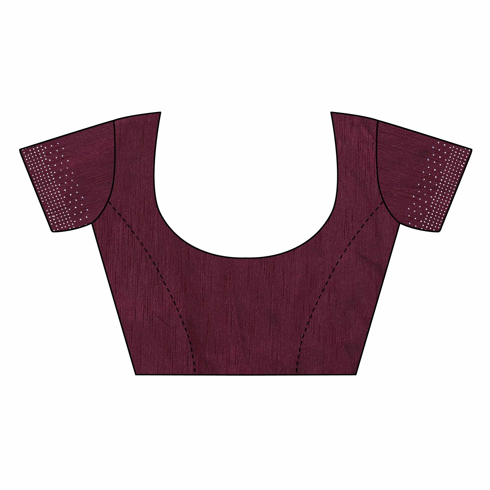 Classy Purple Colored Partywear Stone Work Sana Silk Saree - Peachmode