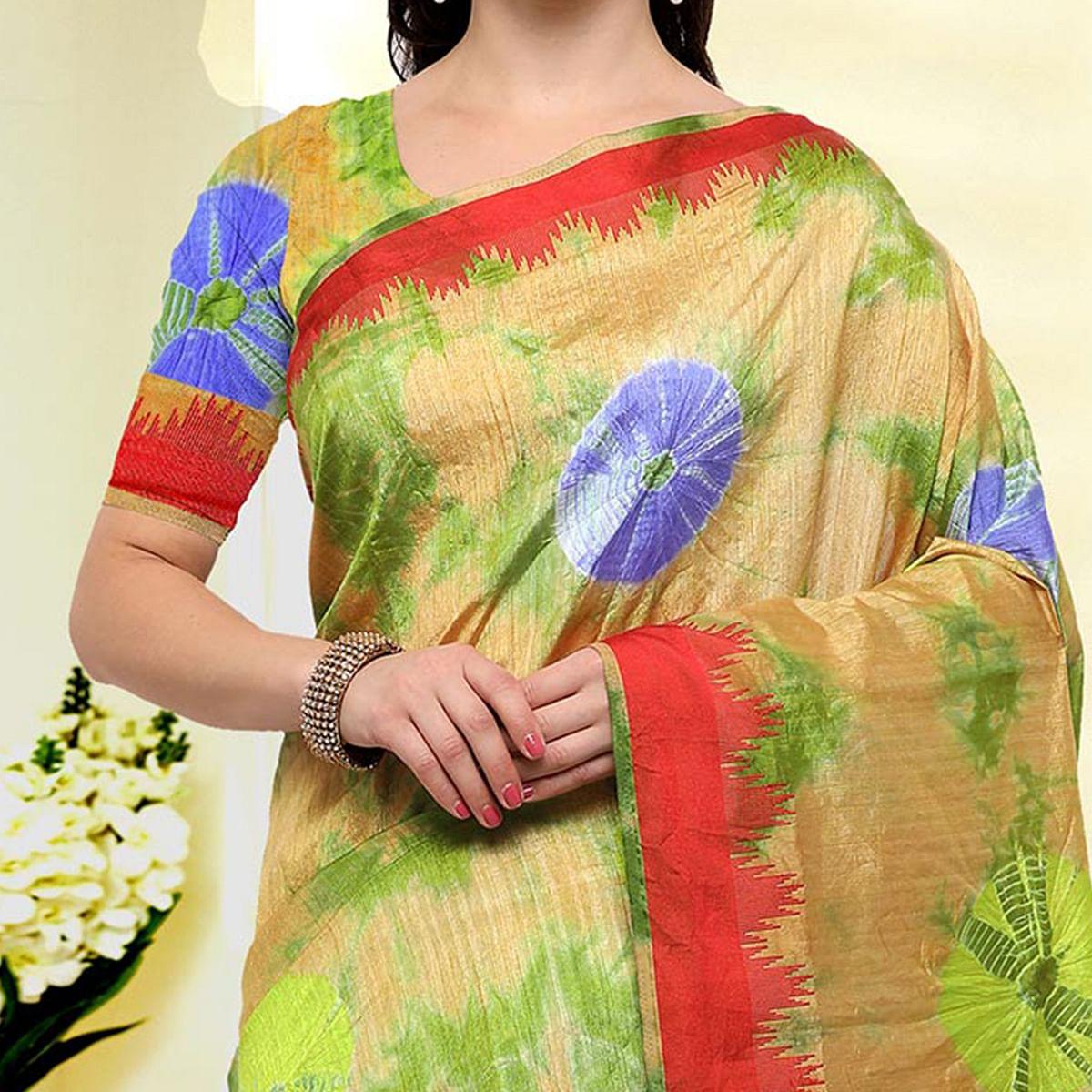 Classy Yellow Colored Festive Wear Art Silk Saree - Peachmode