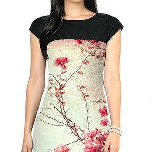 Cream Colored Casual Floral Print Kurti - Peachmode
