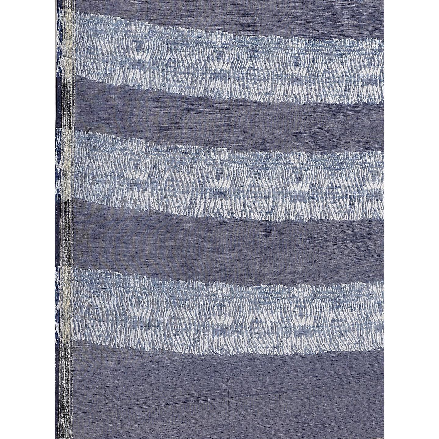 Demanding Blue - Navy Blue Colored Casual Wear Printed Silk Blend Saree - Peachmode