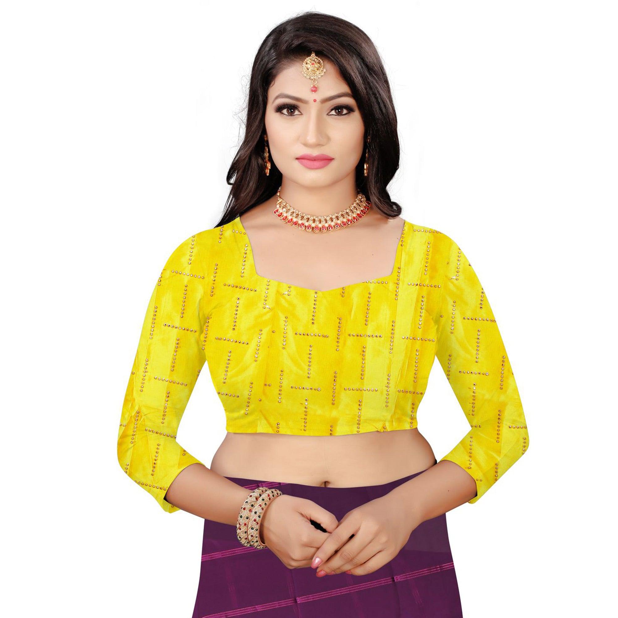 Demanding Wine Colored Casual Wear Georgette Saree - Peachmode