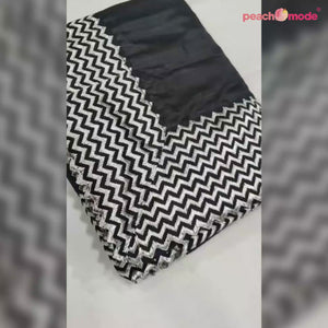 Black Embroidered Art Silk Saree