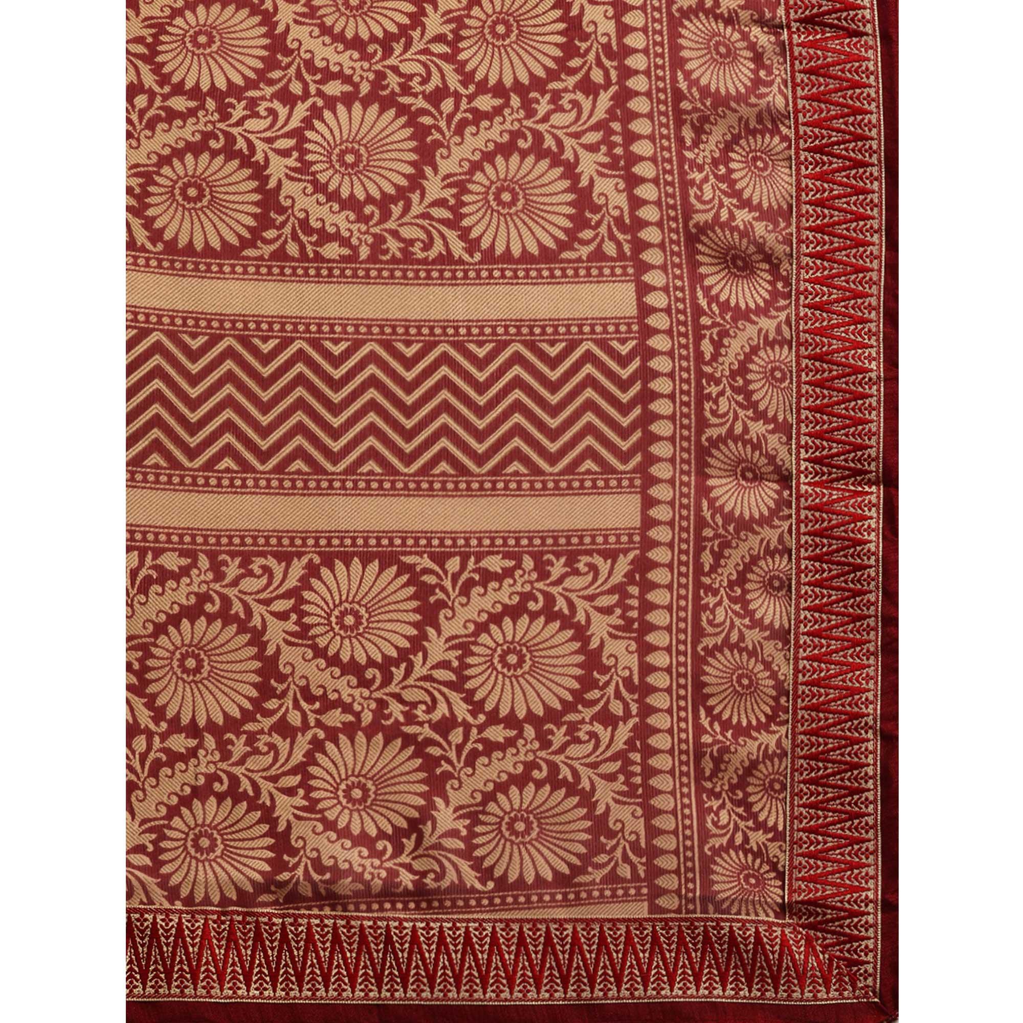 Energetic Mustard Yellow Colored Partywear Printed Rangoli Silk Saree - Peachmode