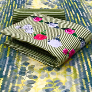 Engrossing Light Green Colored Casual Wear Printed Pashmina Dress Material - Peachmode