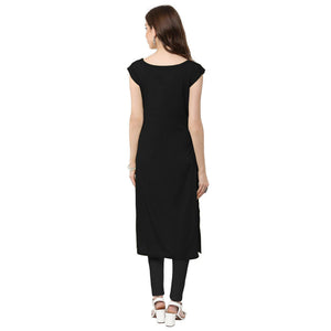 Engrossing Pink Colored Casual Printed Crepe Kurti - Peachmode