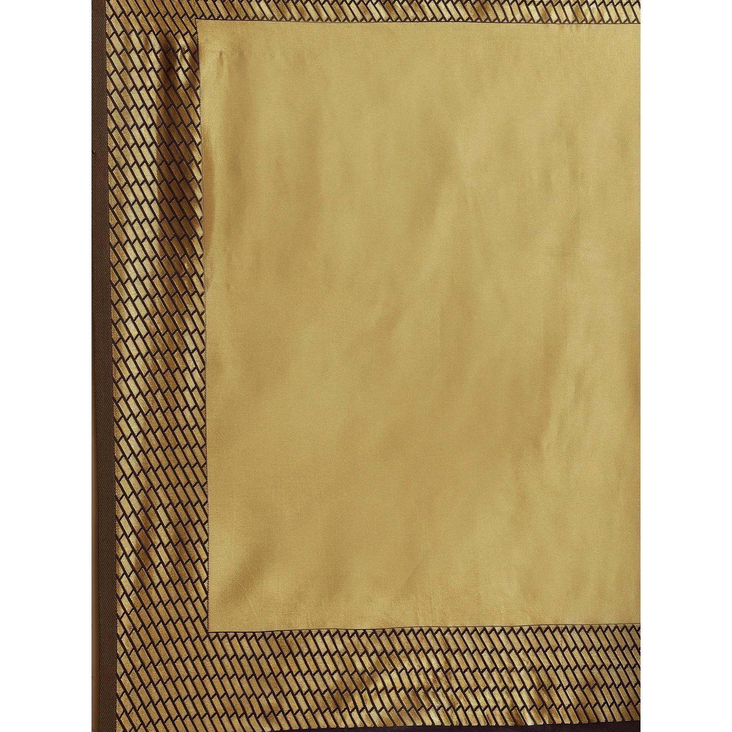 Excellent Multi Colored Festive Wear Woven Silk Blend Saree - Peachmode